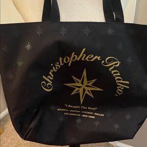 Christopher Radko Black and Gold Starry Tote